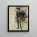 Self-portrait Sketch - Albert Edelfelt — framed artwork on a wall