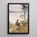 Serenata en el muelle - Albert Edelfelt — cuadro enmarcado en la pared