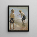 Study for Boys Playing on the Shore - Albert Edelfelt — framed artwork on a wall
