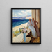 La femme de l'artiste et Emilie Von Etter sur le balcon à Cannes - Albert Edelfelt — framed artwork on a wall