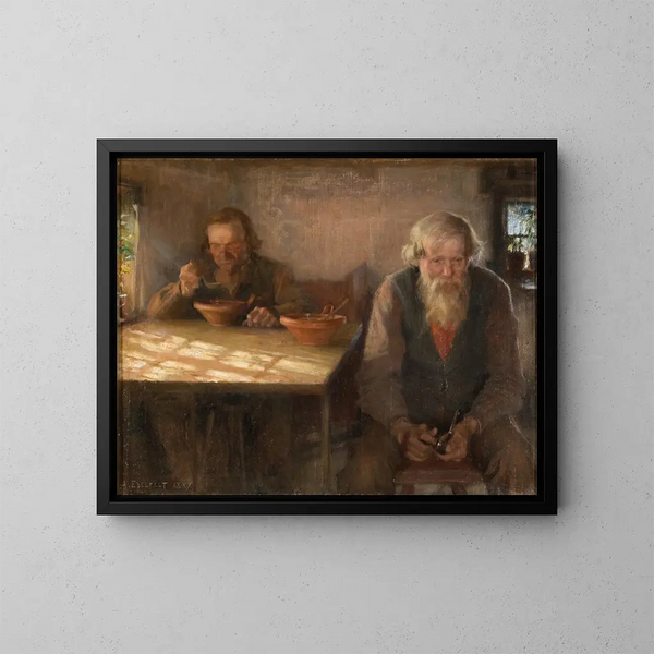 El día de descanso - Albert Edelfelt — cuadro enmarcado en la pared