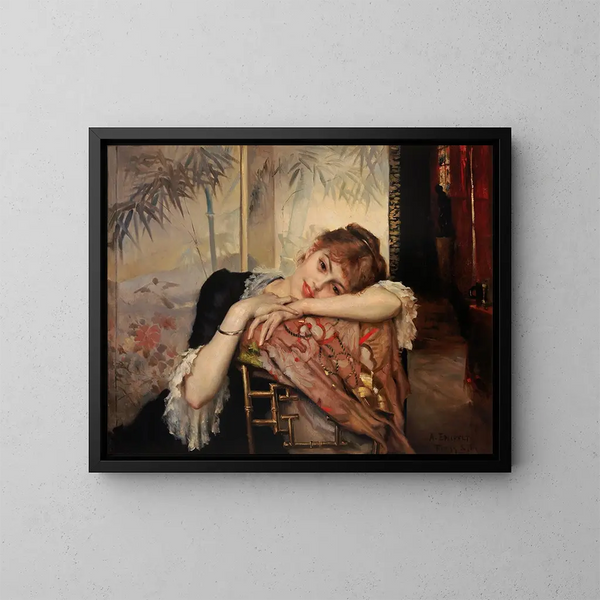 La Parisienne Virginie - Albert Edelfelt — cuadro enmarcado en la pared
