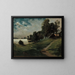 Villa at Haikko in the moonlight - Albert Edelfelt — framed artwork on a wall