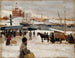 Día de invierno en la plaza del mercado de Helsinki - Albert Edelfelt — vista de la obra