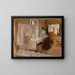 Estudio de mujer planchando para las lavanderas - Albert Edelfelt — cuadro enmarcado en la pared