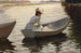 Mujer en un barco - Albert Edelfelt — vista de la obra