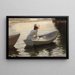Mujer en un barco - Albert Edelfelt — cuadro enmarcado en la pared