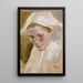 Head of Woman - Albert Edelfelt — framed artwork on a wall