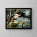 Joven hombre y una sirena (boceto) - Albert Edelfelt — cuadro enmarcado en la pared