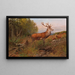 Elk in Alert - Albert Ernst Mühlig — framed artwork on a wall