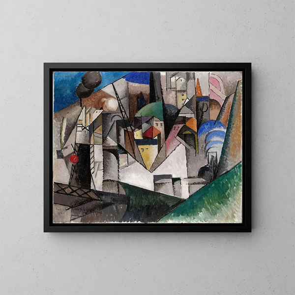 Paisaje - Albert Gleizes — cuadro enmarcado en la pared
