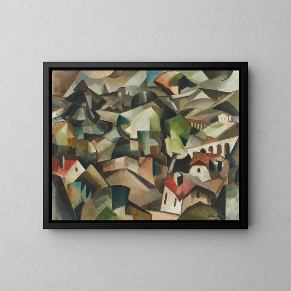 Paisaje en Meudon - Albert Gleizes — cuadro enmarcado en la pared