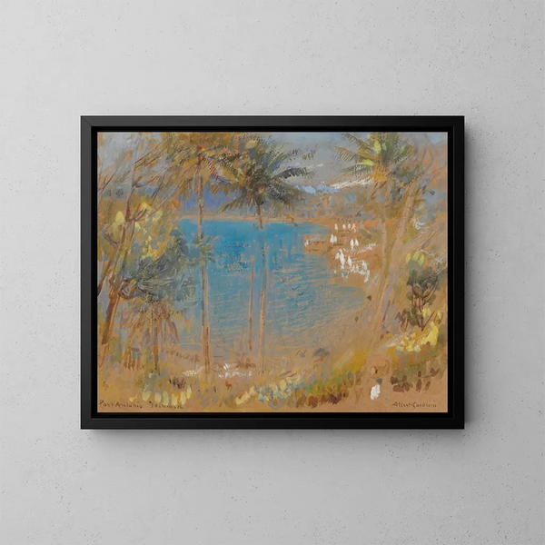 Trou azul, Port Antonio, Jamaïque - Albert Goodwin — cuadro enmarcado en la pared