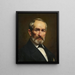 Self-portrait painting - Albert Gréfle — framed artwork on a wall