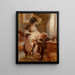 Raising her petticoat - Albert Guillaume — framed artwork on a wall
