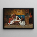 A chess game - Albert Joseph Franke — framed artwork on a wall