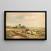 Sheep in a field - Albert Jurardus van Prooyen — framed artwork on a wall