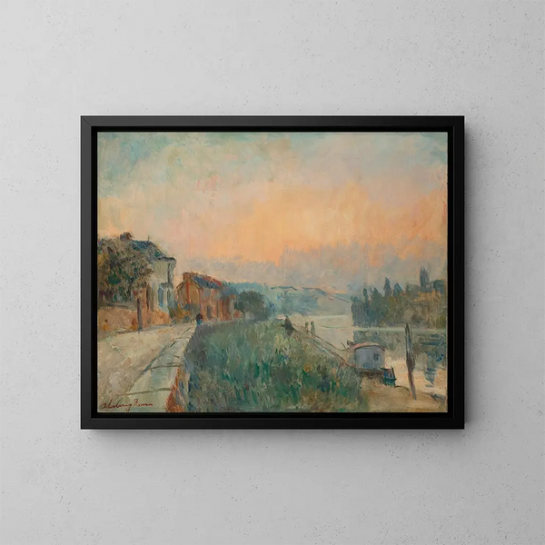 Bord de Seine à Rouen - Albert Lebourg — framed artwork on a wall