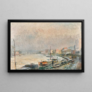 Albert Lebourg - La Seine au BasMeudon en hiver effet de neige et de gele.webp