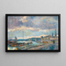 El puerto de Rouen - Albert Lebourg — cuadro enmarcado en la pared