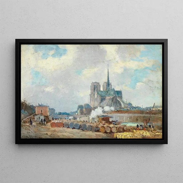 Notre-Dame de París - Albert Lebourg — cuadro enmarcado en la pared