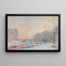 Notre-Dame bajo la nieve - Albert Lebourg — cuadro enmarcado en la pared