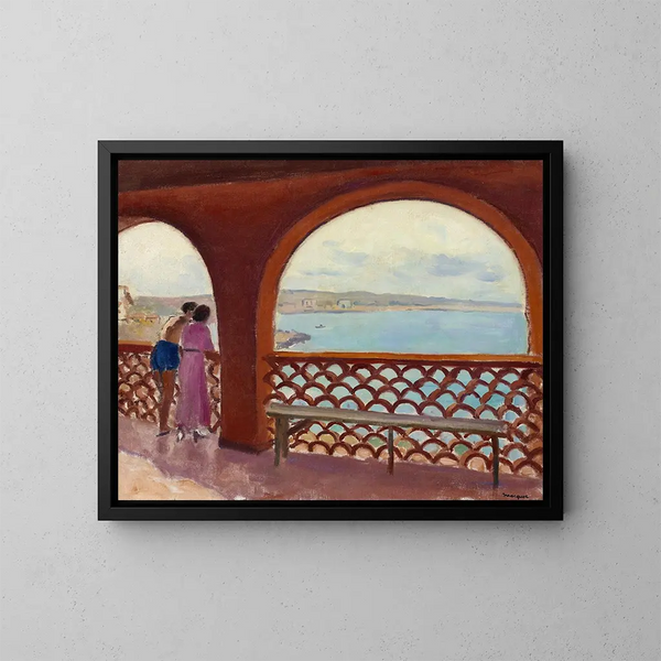 La terrasse de la Madrague - Albert Marquet — framed artwork on a wall