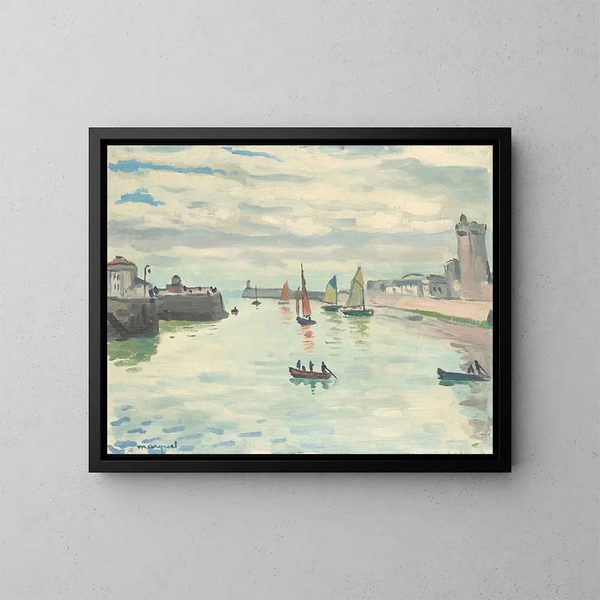Le Port de la Chaume, Les Sables-d'Olonne - Albert Marquet — framed artwork on a wall