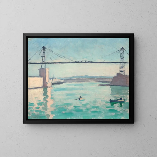 Marseille, the transporter bridge - Albert Marquet — framed artwork on a wall
