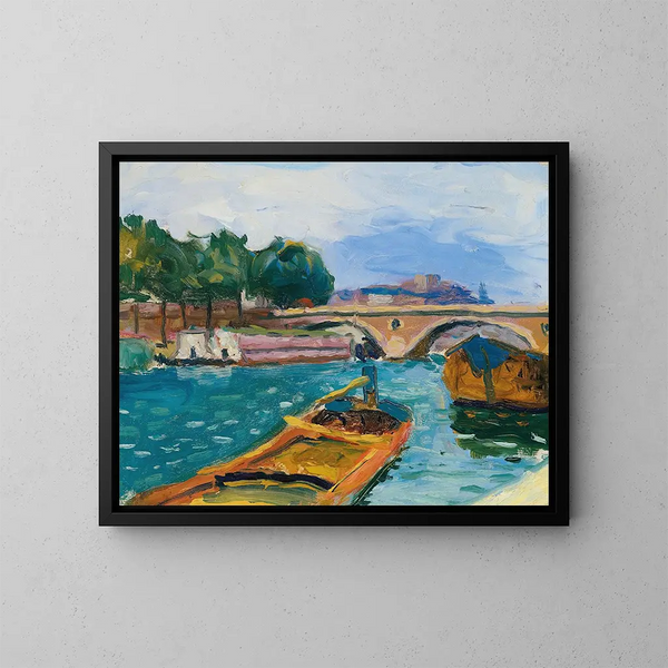 Pont sur la Seine à Paris - Albert Marquet — framed artwork on a wall