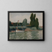 Barco con pabellón en Poissy - Albert Marquet — cuadro enmarcado en la pared