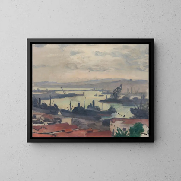 Port of Algiers - Albert Marquet — framed artwork on a wall
