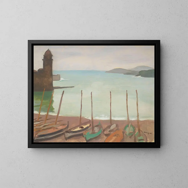 Port of Collioure - Albert Marquet — framed artwork on a wall