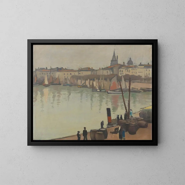 Port of La Rochelle - Albert Marquet — framed artwork on a wall