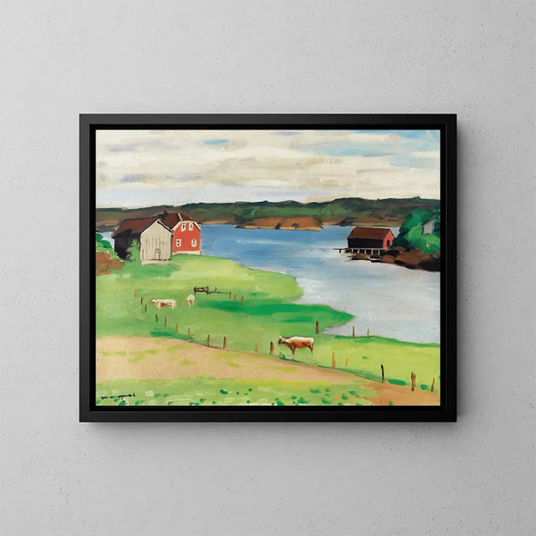 Pastures at Hesnes - Albert Marquet — framed artwork on a wall