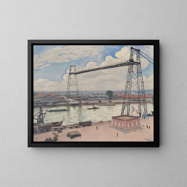 Le pont transbordeur de Rouen - Albert Marquet — framed artwork on a wall