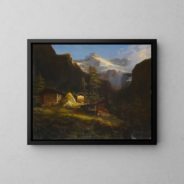 Alp Brunnital en el Schchental - Albert Müller — cuadro enmarcado en la pared