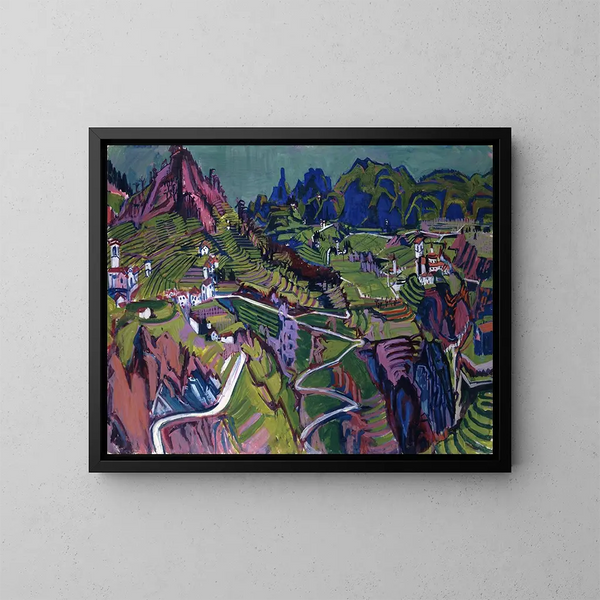 Gran paisaje del Tessin - Albert Müller — cuadro enmarcado en la pared