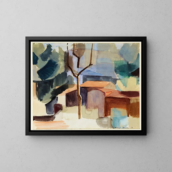 Maison tessinoise - Albert Müller — cuadro enmarcado en la pared