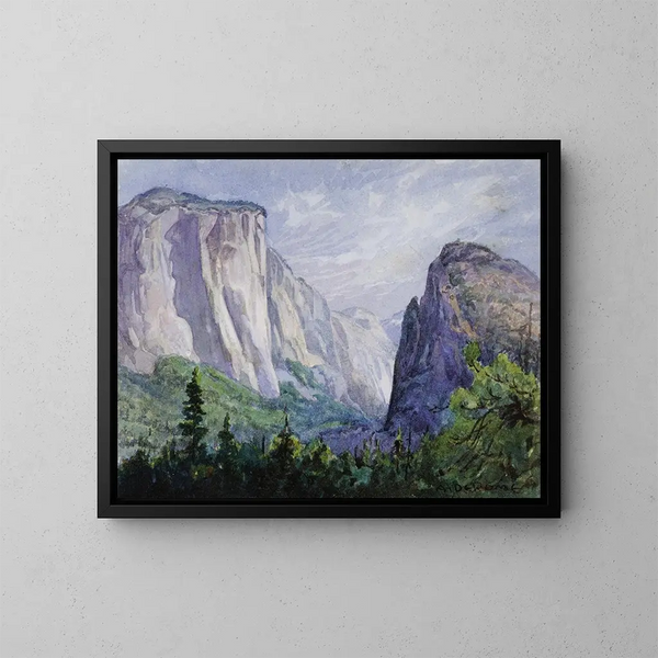 Yosemite desde la antigua Inspiration Road - Albert Thomas de Roma — cuadro enmarcado en la pared