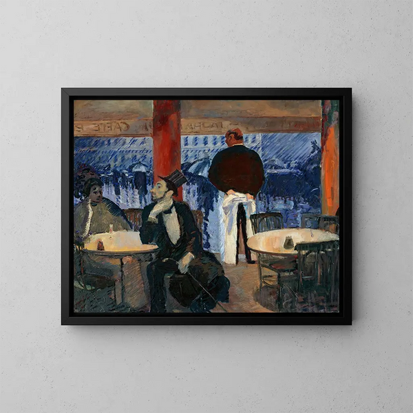 Café parisien - Albert Weisgerber — cuadro enmarcado en la pared