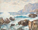 Olas en una costa rocosa - Albert Wenk — vista de la obra