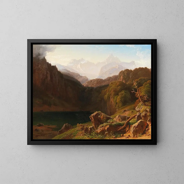Una vista del Grossglockner desde Kals - Albert Zimmermann — cuadro enmarcado en la pared