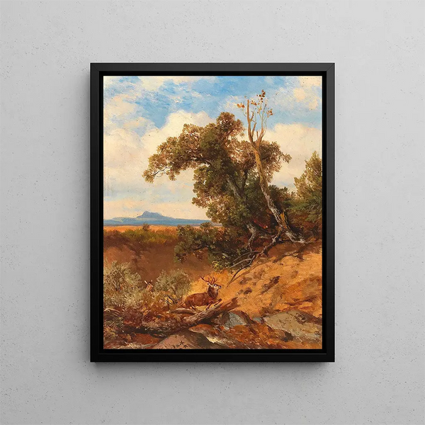 Albert Zimmermann - Fleeing Stag In The Foothills Of The Alps.webp