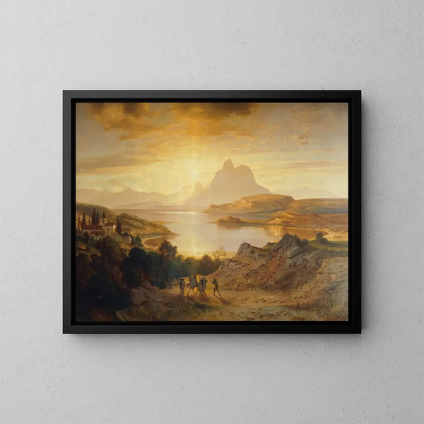 Lago de Lugano - Albert Zimmermann — cuadro enmarcado en la pared