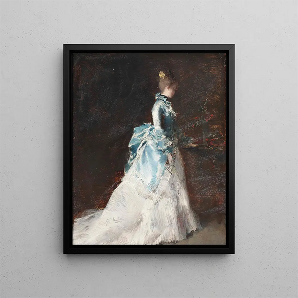 Composición floral en un interior - Albert von Keller — cuadro enmarcado en la pared