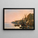 A ferry on the Nile - Alberto Pasini — framed artwork on a wall