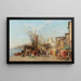 a market in front of the Nusretiye Camii mosque in Tophane Constantinople - Alberto Pasini — framed artwork on a wall