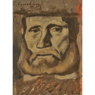 Albin Egger Lienz - Portrait of a peasant Head study for the standing peasant in the painting Generationen The family.webp