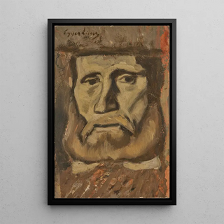 Albin Egger Lienz - Portrait of a peasant Head study for the standing peasant in the painting Generationen The family.webp